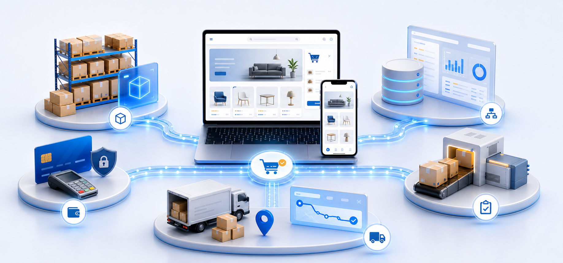 E-commerce conectado a canales y sistemas